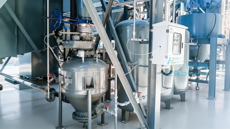 Pneumatic conveying scheme for quicklime powder
